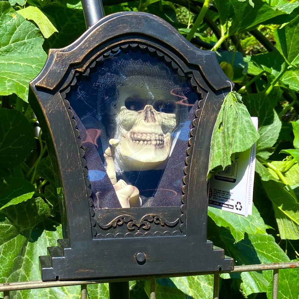 NEW skeleton coffin animated decor